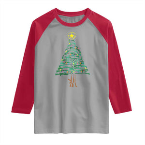 Christmas Gun Raglan Shirt Xmas Tree 2nd Amendment Star TS11 Sport Gray Red Print Your Wear