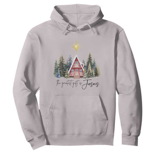 Christian Christmas Hoodie The Greatest Gift Is Jesus Star Of Bethlehem TS11 Ice Gray Print Your Wear