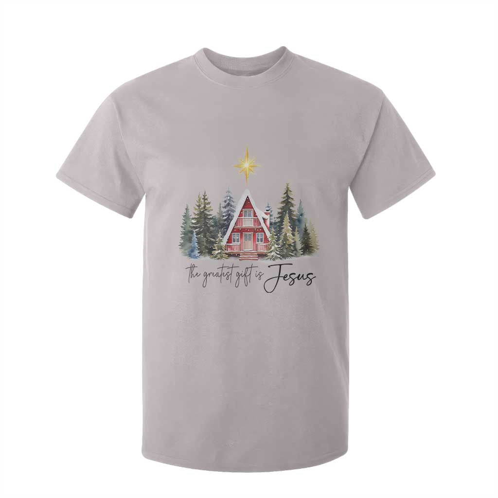 Christian Christmas T Shirt For Kid The Greatest Gift Is Jesus Star Of Bethlehem TS11 Ice Gray Print Your Wear