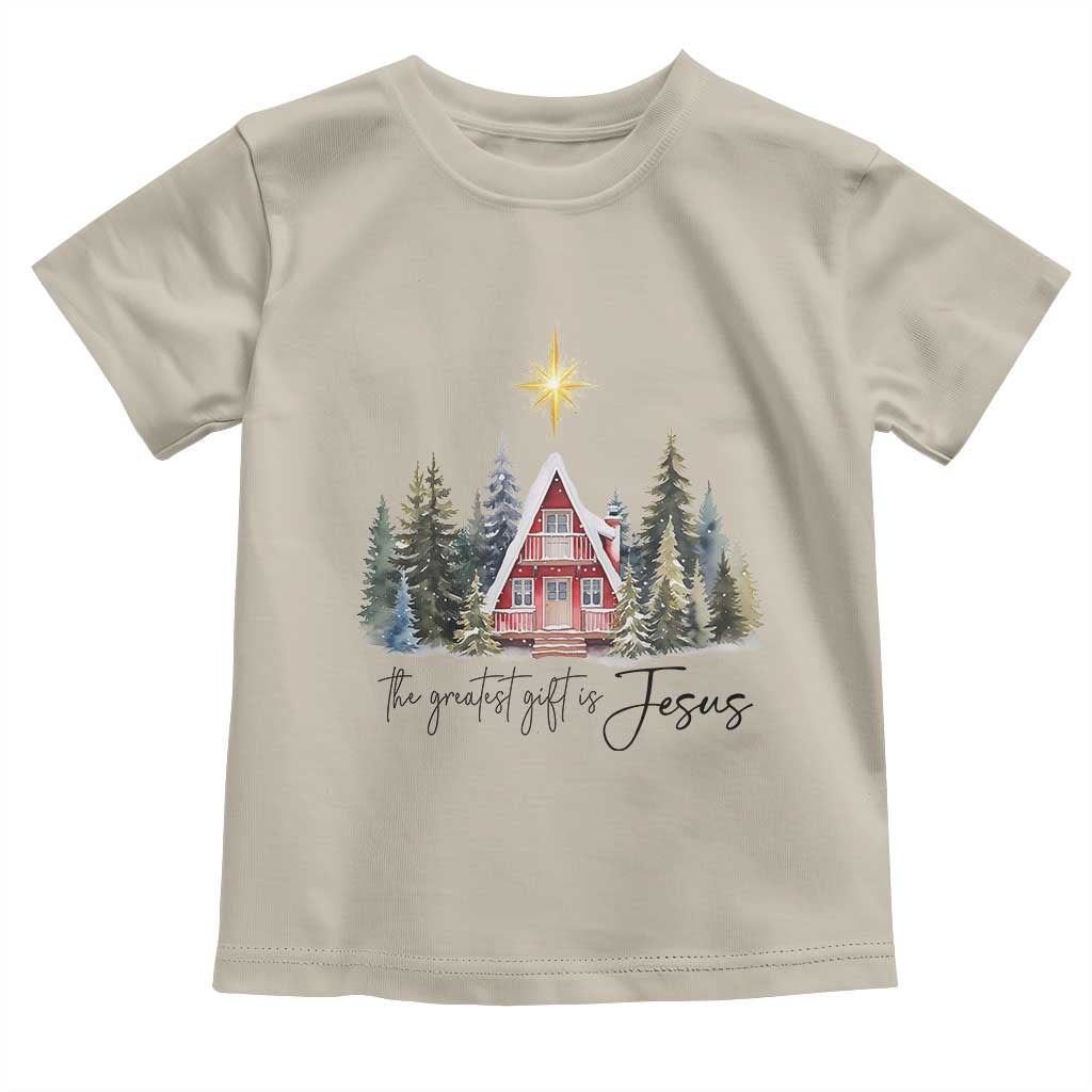 Christian Christmas Toddler T Shirt The Greatest Gift Is Jesus Star Of Bethlehem TS11 Sand Print Your Wear