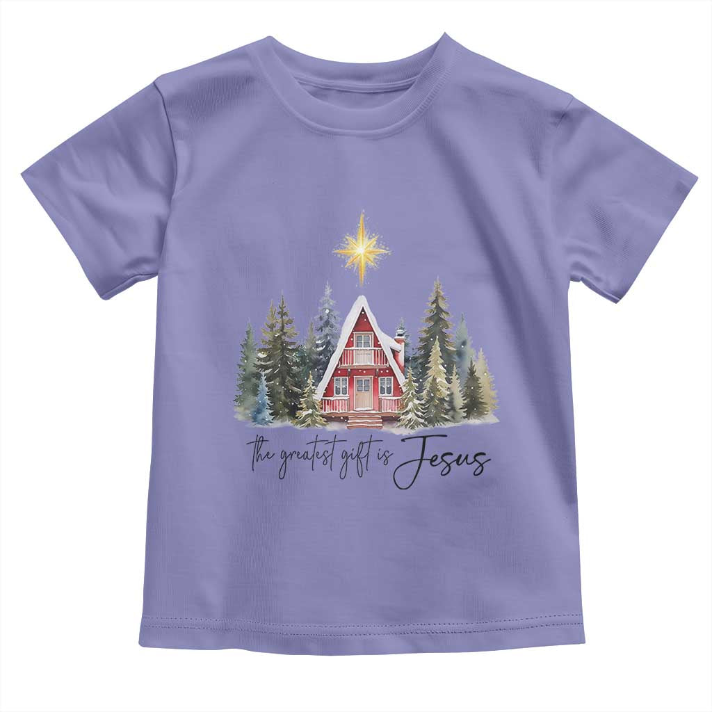 Christian Christmas Toddler T Shirt The Greatest Gift Is Jesus Star Of Bethlehem TS11 Violet Print Your Wear