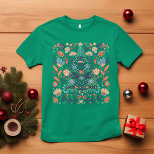 Norwegian Christmas Scandinavian Yule Xmas Tree Folk Art Winter Solstice T Shirt TS11 Irish Green Print Your Wear