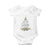 Funny Christmas Christian Faith Baby Onesie Joy To The World The Savior Is Born Xmas Tree TS11 White Print Your Wear