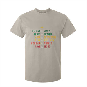 Christian Faith T Shirt For Kid Believe Like Mary Trust Like Joseph Hope Like Shepherds TS11 Sand Print Your Wear