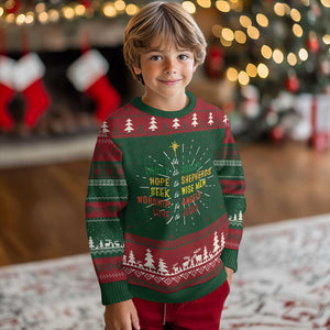 Christian Faith Ugly Christmas Sweater Believe Like Mary Trust Like Joseph Hope Like Shepherds TS11 Christmas Print Your Wear