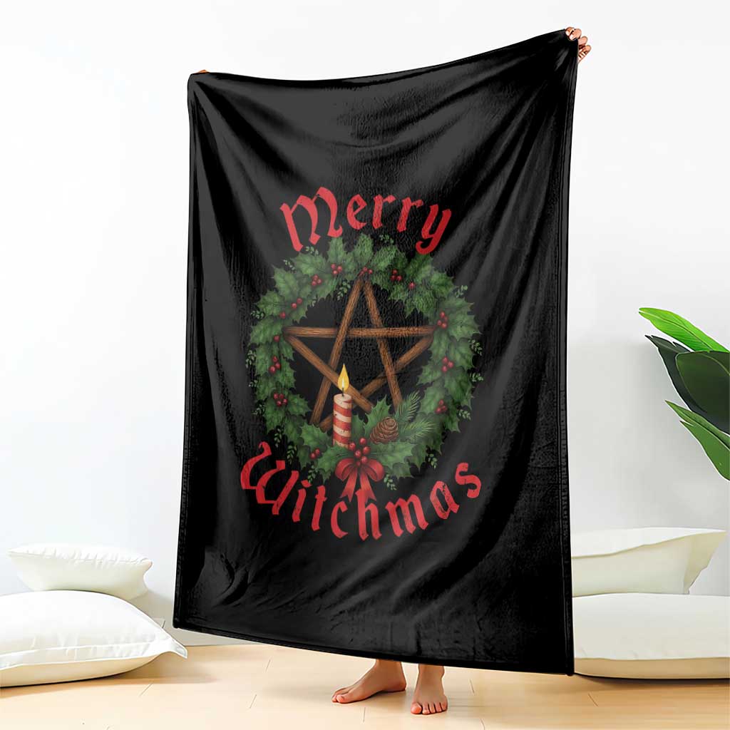 Nordic Christmas Throw Blanket Merry Witchmas Pagan Yule Xmas Wreath TS11 Print Your Wear