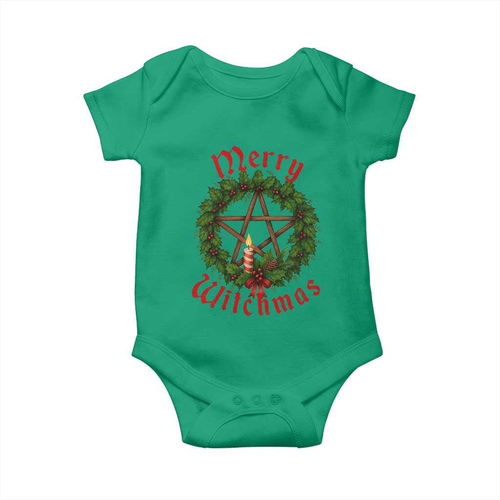 Nordic Christmas Baby Onesie Merry Witchmas Pagan Yule Xmas Wreath TS11 Irish Green Print Your Wear