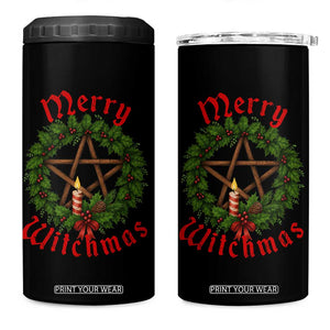 Nordic Christmas 4 in 1 Can Cooler Tumbler Merry Witchmas Pagan Yule Xmas Wreath TS11 One Size: 16 oz Black Print Your Wear