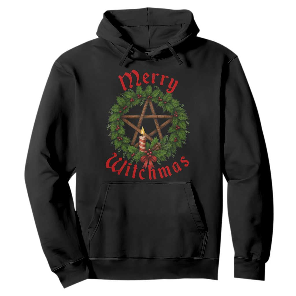 Nordic Christmas Hoodie Merry Witchmas Pagan Yule Xmas Wreath TS11 Black Print Your Wear
