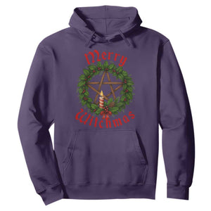 Nordic Christmas Hoodie Merry Witchmas Pagan Yule Xmas Wreath TS11 Purple Print Your Wear