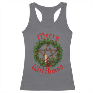 Nordic Christmas Racerback Tank Top Merry Witchmas Pagan Yule Xmas Wreath TS11 Charcoal Print Your Wear