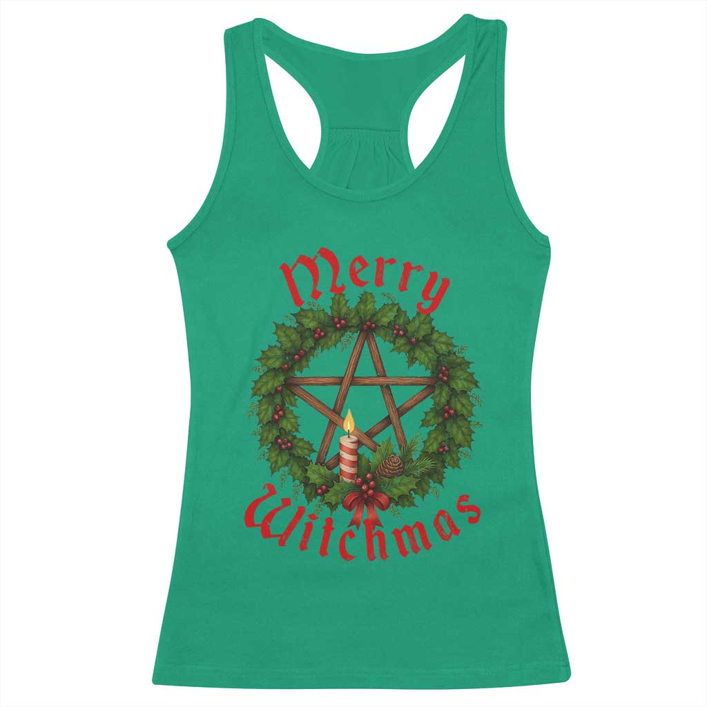 Nordic Christmas Racerback Tank Top Merry Witchmas Pagan Yule Xmas Wreath TS11 Irish Green Print Your Wear