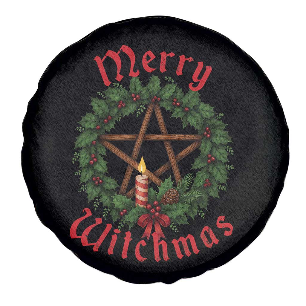 Nordic Christmas Spare Tire Cover Merry Witchmas Pagan Yule Xmas Wreath TS11 Print Your Wear