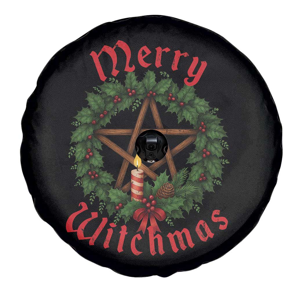 Nordic Christmas Spare Tire Cover Merry Witchmas Pagan Yule Xmas Wreath TS11 Print Your Wear