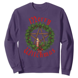 Nordic Christmas Sweatshirt Merry Witchmas Pagan Yule Xmas Wreath TS11 Purple Print Your Wear