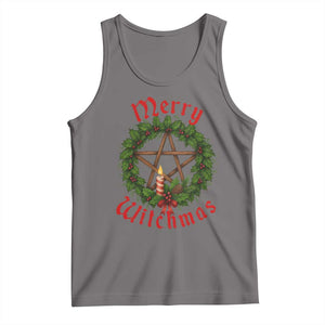 Nordic Christmas Tank Top Merry Witchmas Pagan Yule Xmas Wreath TS11 Deep Heather Print Your Wear