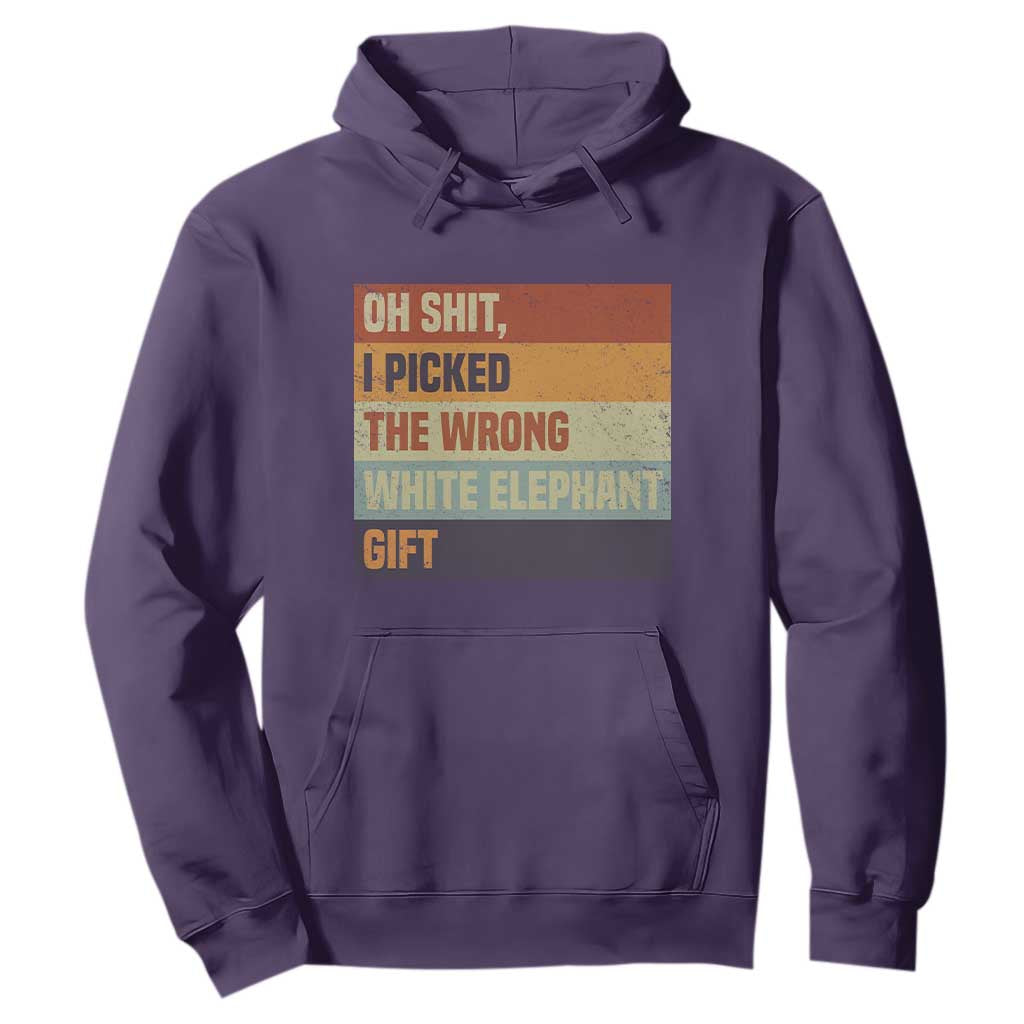 Oh Shit I Picked The Wrong White Elephant Gift Hoodie Funny Christmas Gift Exchange Game TS11 Purple Print Your Wear