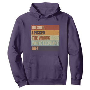 Oh Shit I Picked The Wrong White Elephant Gift Hoodie Funny Christmas Gift Exchange Game TS11 Purple Print Your Wear