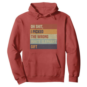 Oh Shit I Picked The Wrong White Elephant Gift Hoodie Funny Christmas Gift Exchange Game TS11 Red Print Your Wear