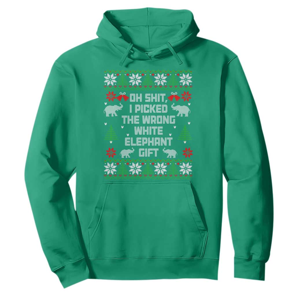 Funny Oh Shit I Picked The Wrong White Elephant Gift Hoodie Christmas Gift Exchange TS11 Irish Green Print Your Wear