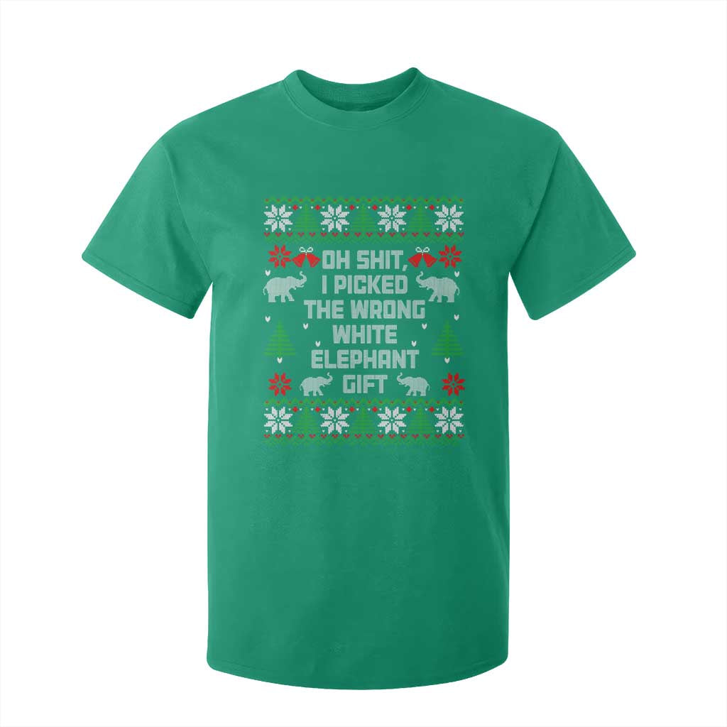 Funny Oh Shit I Picked The Wrong White Elephant Gift T Shirt For Kid Christmas Gift Exchange TS11 Irish Green Print Your Wear