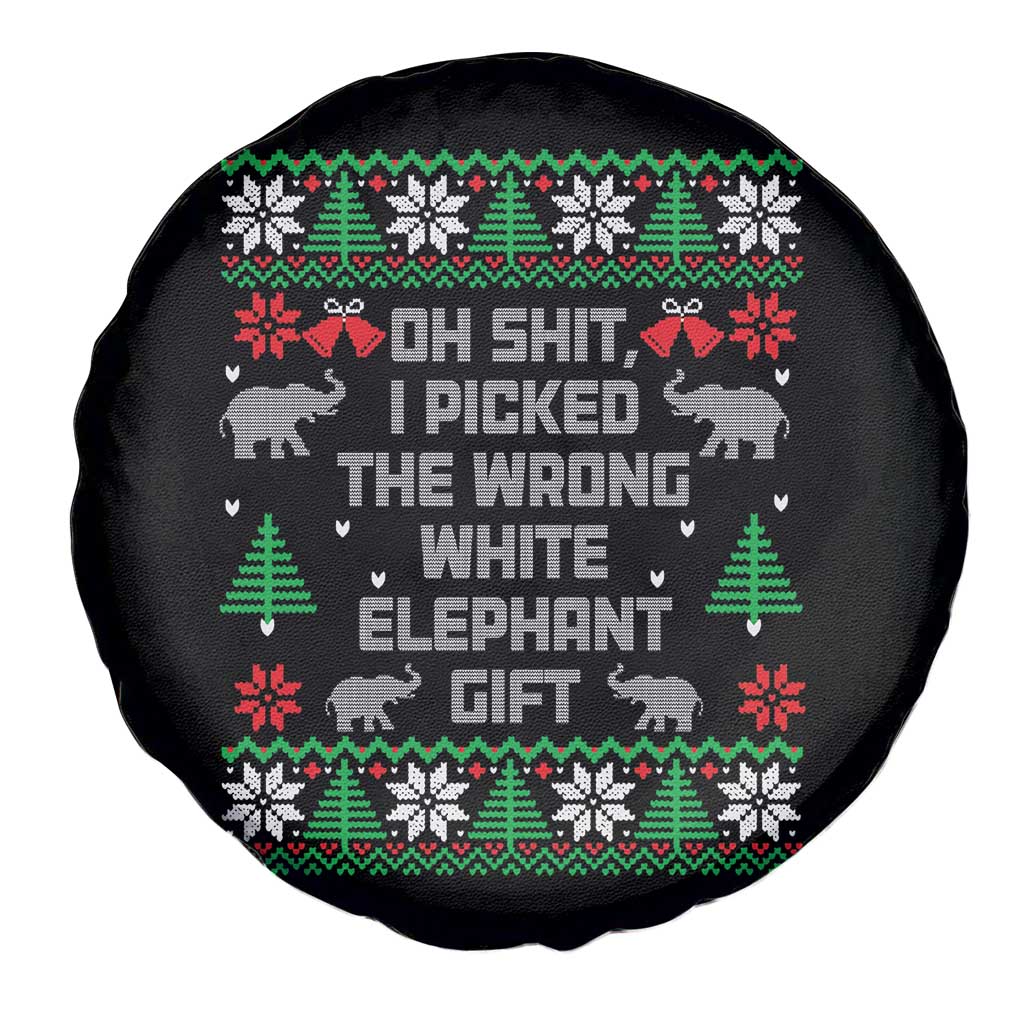 Funny Oh Shit I Picked The Wrong White Elephant Gift Spare Tire Cover Christmas Gift Exchange TS11 Print Your Wear