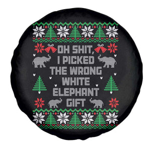 Funny Oh Shit I Picked The Wrong White Elephant Gift Spare Tire Cover Christmas Gift Exchange TS11 Print Your Wear