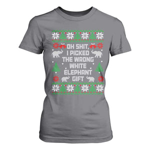 Funny Oh Shit I Picked The Wrong White Elephant Gift T Shirt For Women Christmas Gift Exchange TS11 Charcoal Print Your Wear