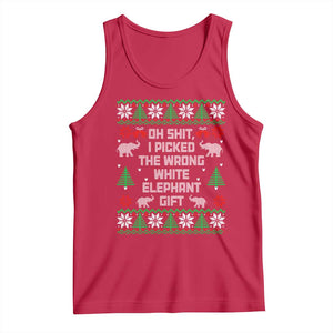 Funny Oh Shit I Picked The Wrong White Elephant Gift Tank Top Christmas Gift Exchange TS11 Red Print Your Wear