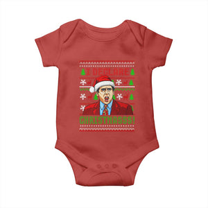 Funny I Declare Christmas Baby Onesie Funny Christmas Office Holiday Meme TS11 Red Print Your Wear