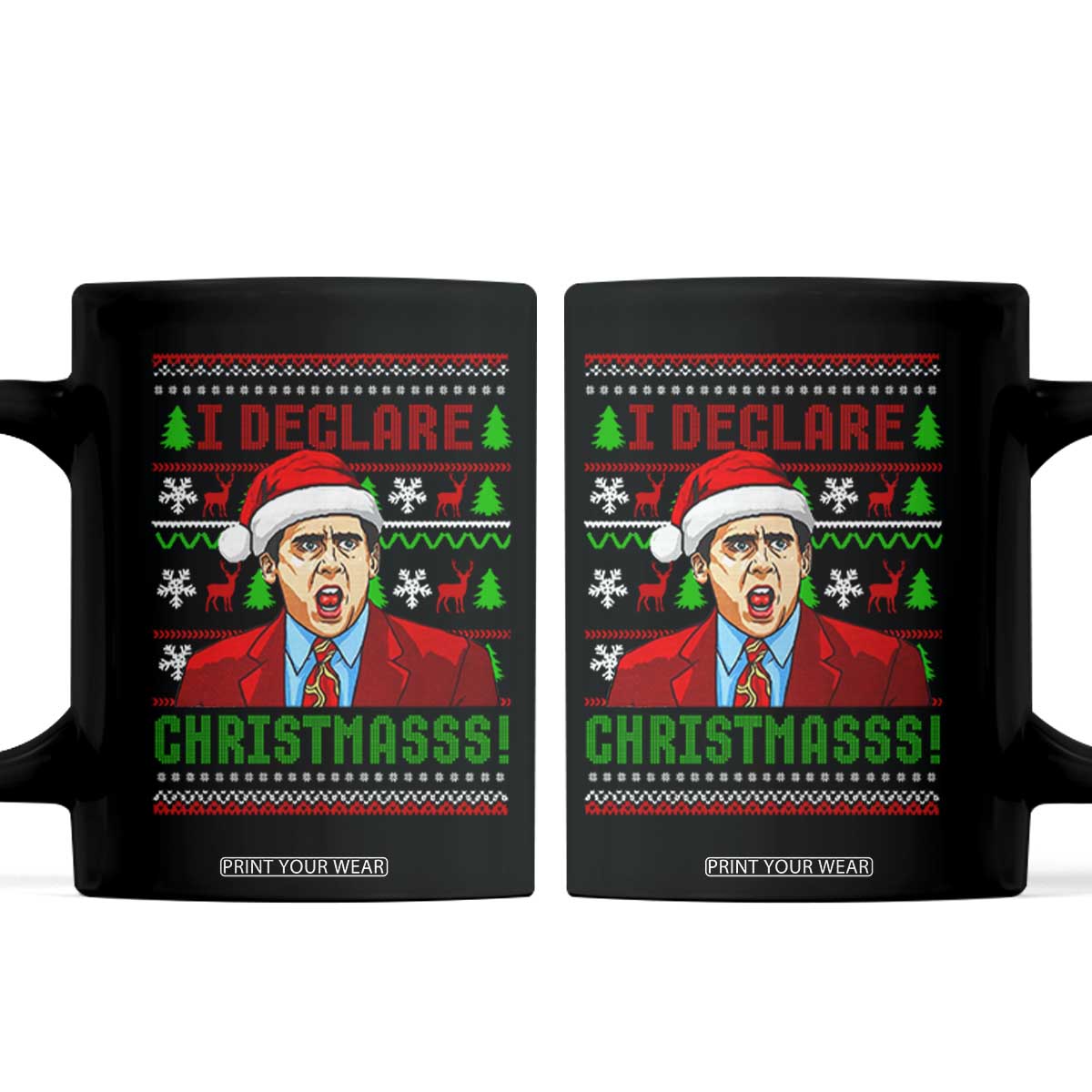 Funny I Declare Christmas Coffee Mug Funny Christmas Office Holiday Meme TS11 Black Print Your Wear