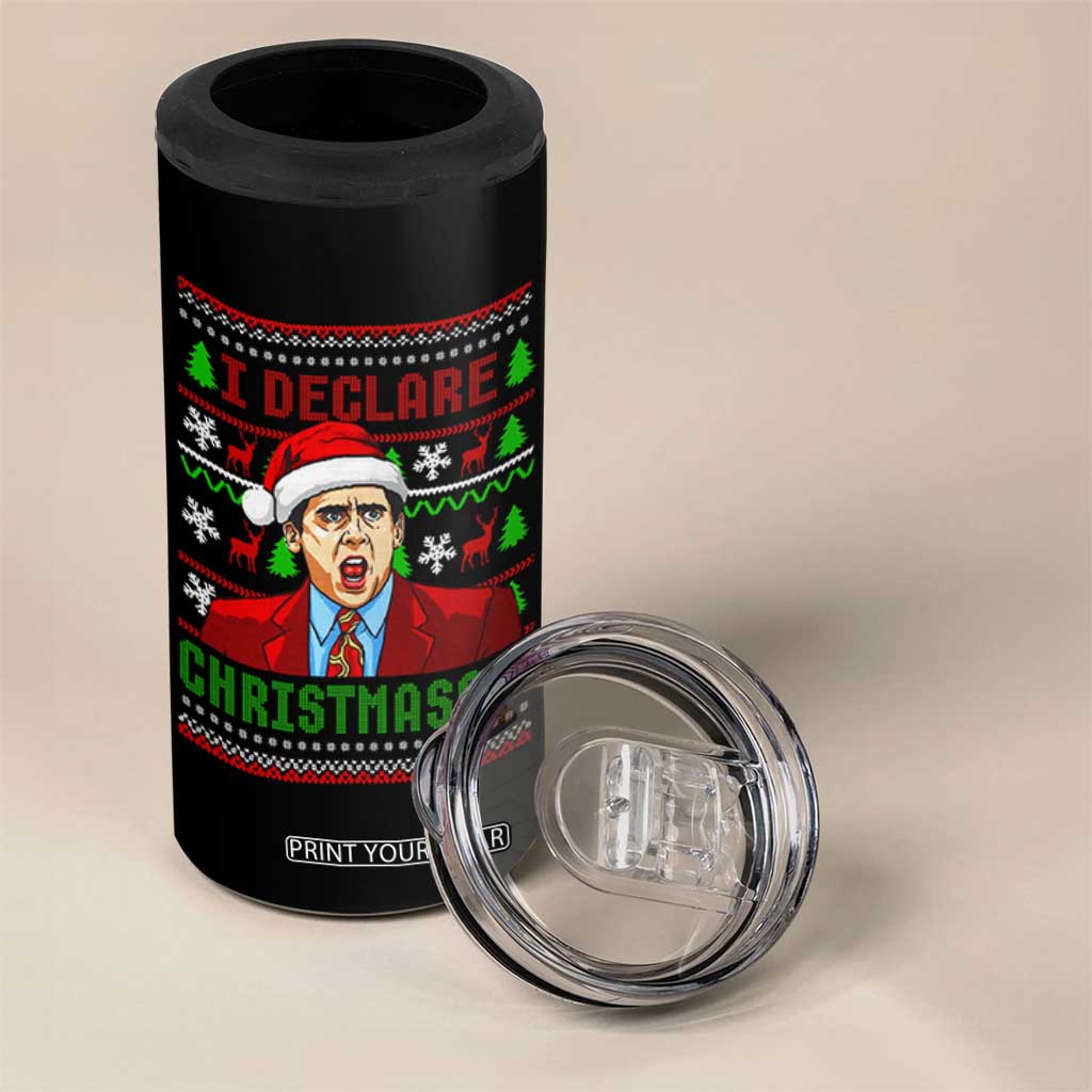 Funny I Declare Christmas 4 in 1 Can Cooler Tumbler Funny Christmas Office Holiday Meme TS11 Print Your Wear