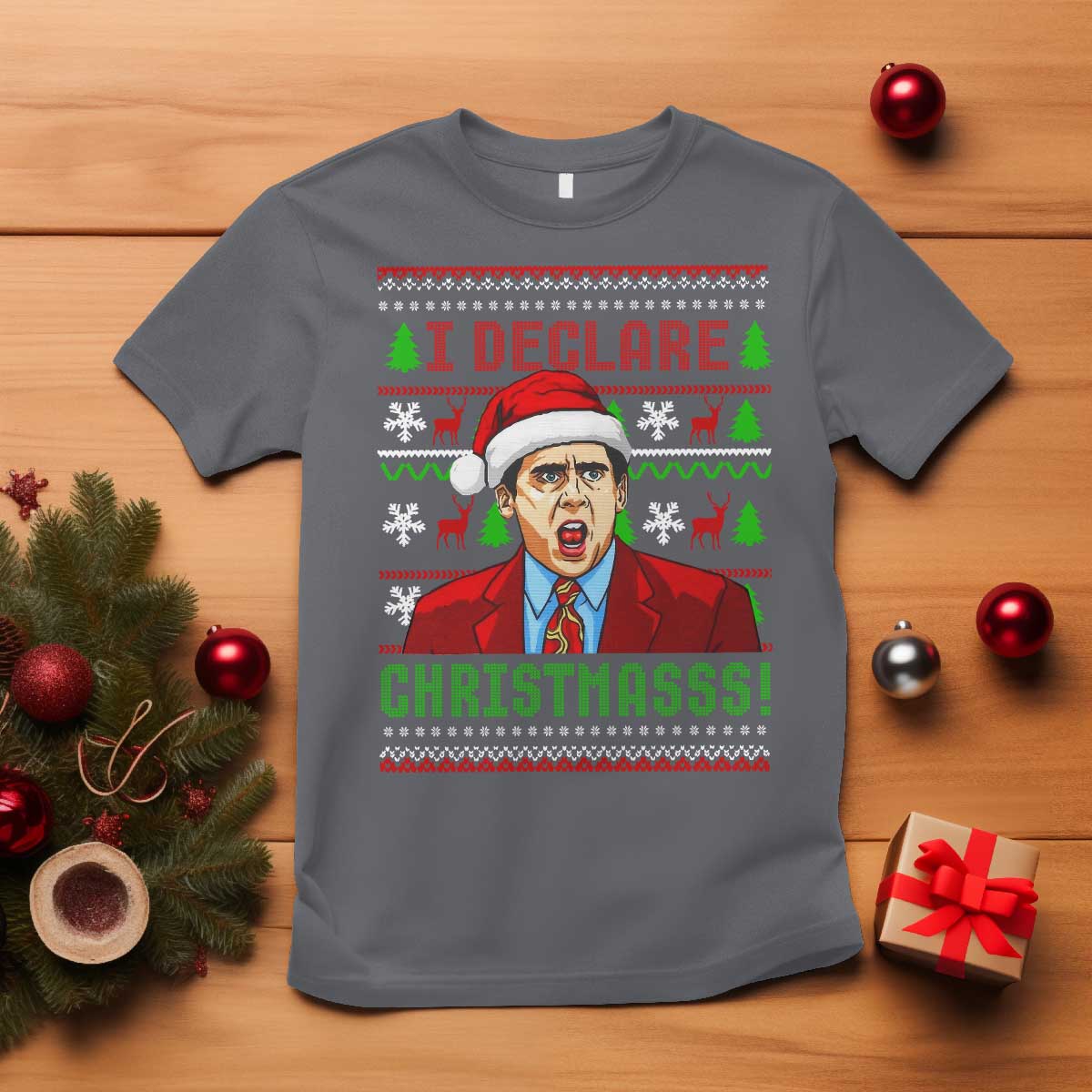 Funny I Declare Christmas T Shirt Funny Christmas Office Holiday Meme TS11 Charcoal Print Your Wear
