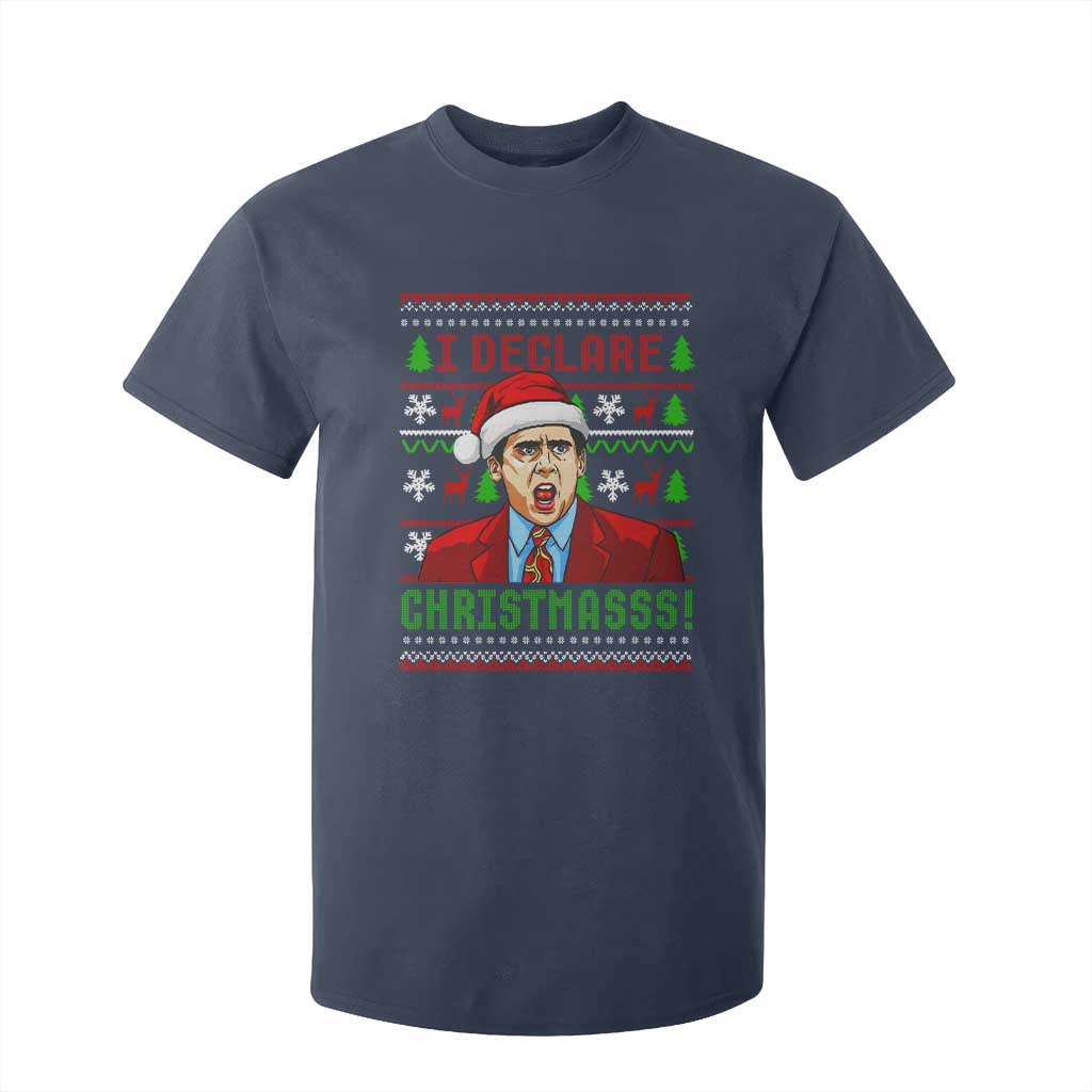 Funny I Declare Christmas T Shirt For Kid Funny Christmas Office Holiday Meme TS11 Navy Print Your Wear