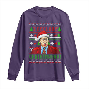 Funny I Declare Christmas Long Sleeve Shirt Funny Christmas Office Holiday Meme TS11 Purple Print Your Wear