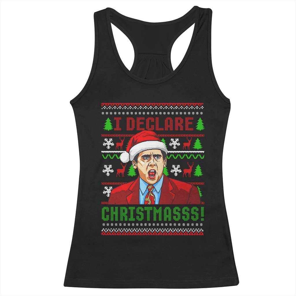 Funny I Declare Christmas Racerback Tank Top Funny Christmas Office Holiday Meme TS11 Black Print Your Wear
