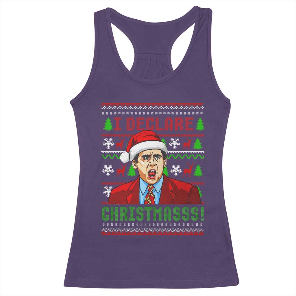 Funny I Declare Christmas Racerback Tank Top Funny Christmas Office Holiday Meme TS11 Purple Print Your Wear