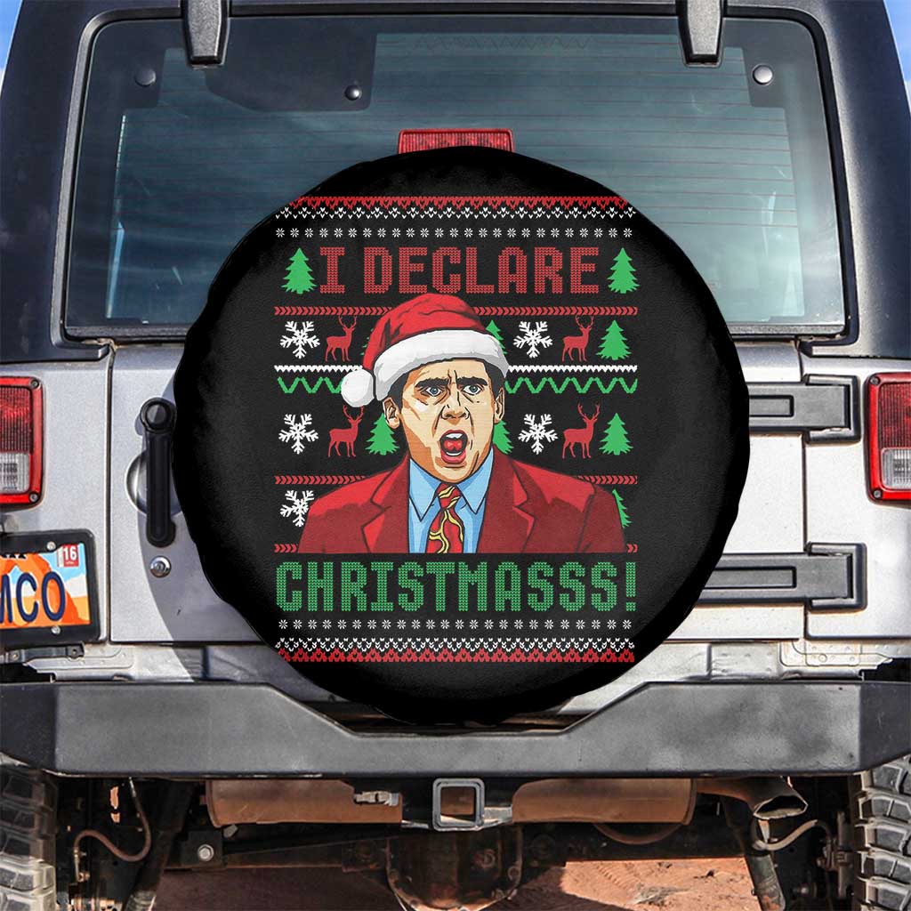 Funny I Declare Christmas Spare Tire Cover Funny Christmas Office Holiday Meme TS11 No hole Black Print Your Wear