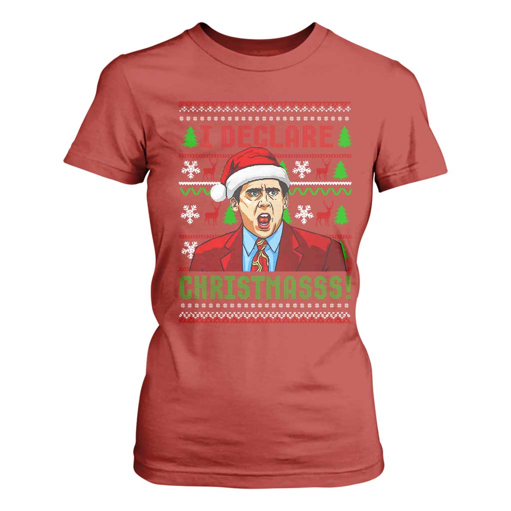 Funny I Declare Christmas T Shirt For Women Funny Christmas Office Holiday Meme TS11 Red Print Your Wear