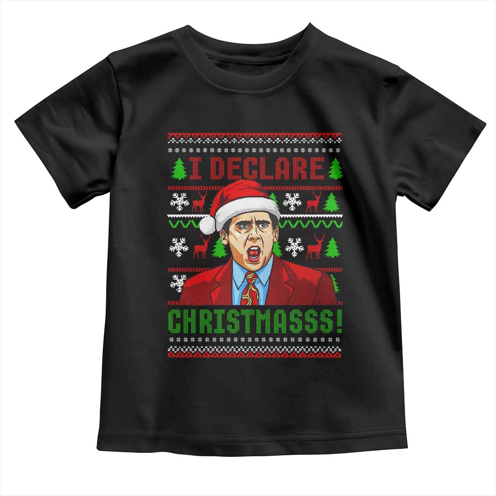 Funny I Declare Christmas Toddler T Shirt Funny Christmas Office Holiday Meme TS11 Black Print Your Wear