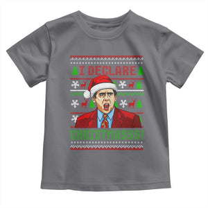 Funny I Declare Christmas Toddler T Shirt Funny Christmas Office Holiday Meme TS11 Charcoal Print Your Wear