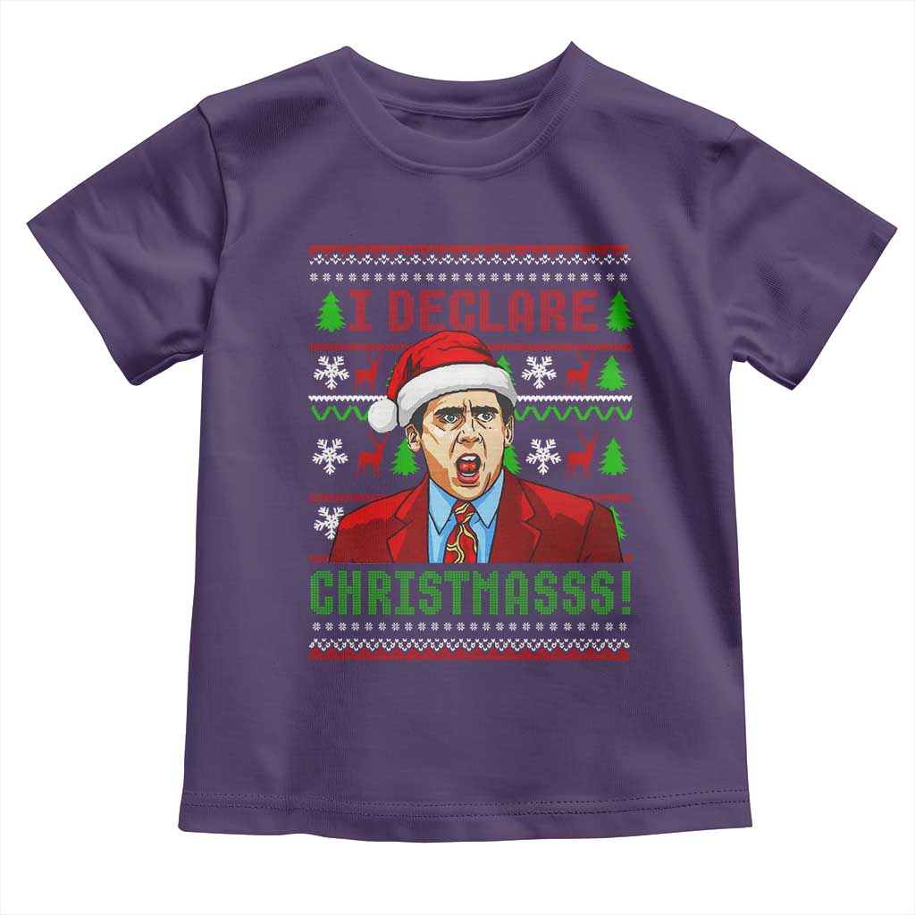 Funny I Declare Christmas Toddler T Shirt Funny Christmas Office Holiday Meme TS11 Purple Print Your Wear