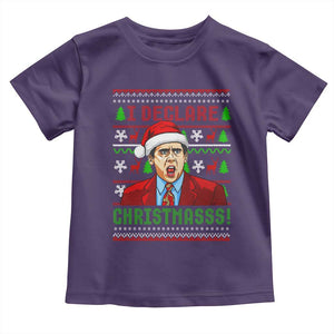 Funny I Declare Christmas Toddler T Shirt Funny Christmas Office Holiday Meme TS11 Purple Print Your Wear