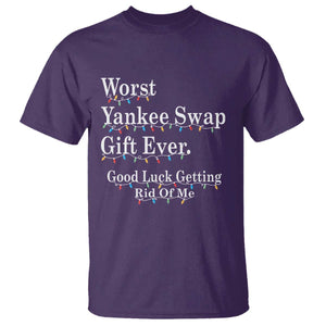 Worst Yankee Swap Gift Ever Good Luck Getting Rid Of Me T Shirt Christmas Gift Exchange TS11 Purple Print Your Wear