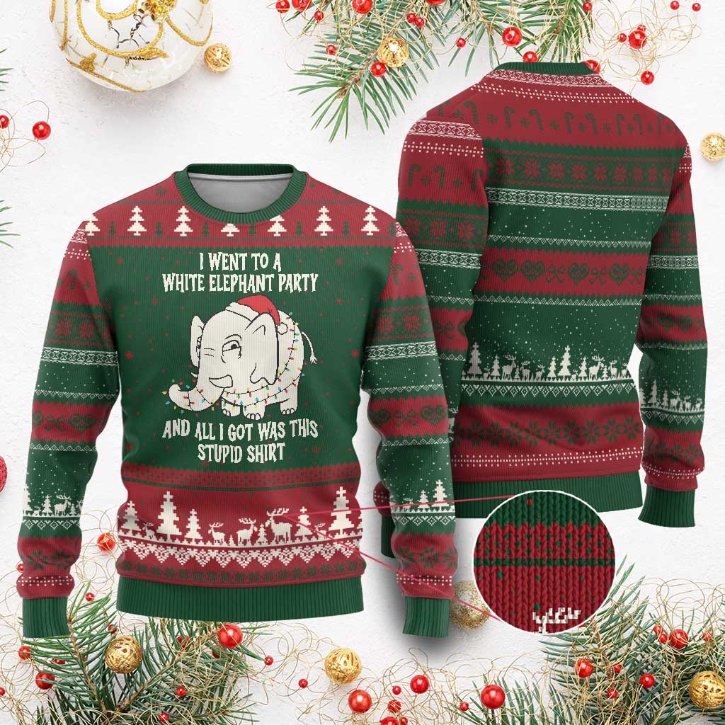 Funny I Went To A White Elephant Party And All I Got Was This Stupid Ugly Christmas Sweater TS11 Red Green Print Your Wear
