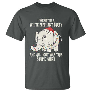 Funny I Went To A White Elephant Party And All I Got Was This Stupid T Shirt TS11 Dark Heather Print Your Wear