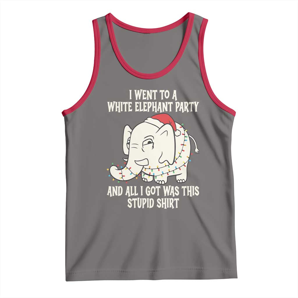 Funny I Went To A White Elephant Party And All I Got Was This Stupid Tank Top TS11 Deep Heather Red Print Your Wear