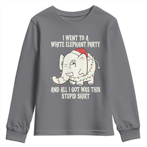 Funny I Went To A White Elephant Party And All I Got Was This Stupid Youth Sweatshirt TS11 Charcoal Print Your Wear