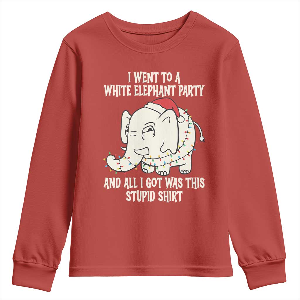 Funny I Went To A White Elephant Party And All I Got Was This Stupid Youth Sweatshirt TS11 Red Print Your Wear