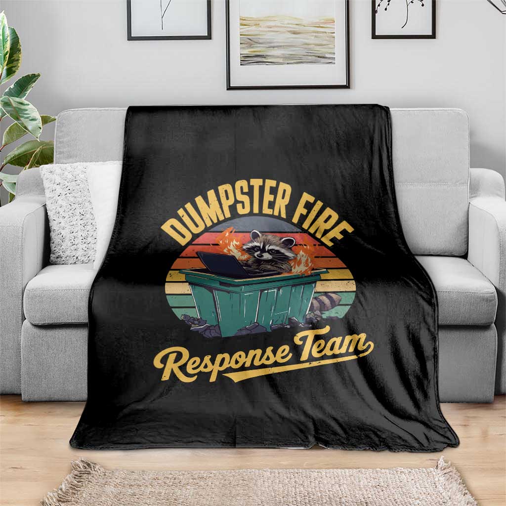 Funny Dumpster Fire Response Team Throw Blanket Work Humor TS11 Print Your Wear